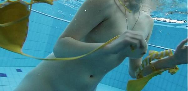  Little tits teen Lada underwater naked